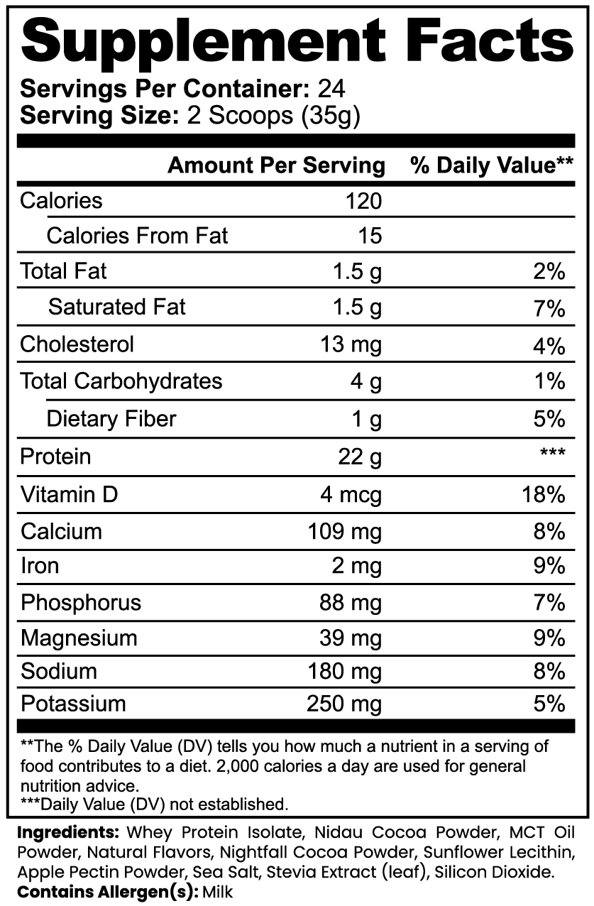 Dark Elf Chocolate Advanced Whey Isolate